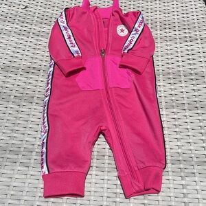 EUC- Converse Pink  One Piece/ Romper Outfit Size 3Months